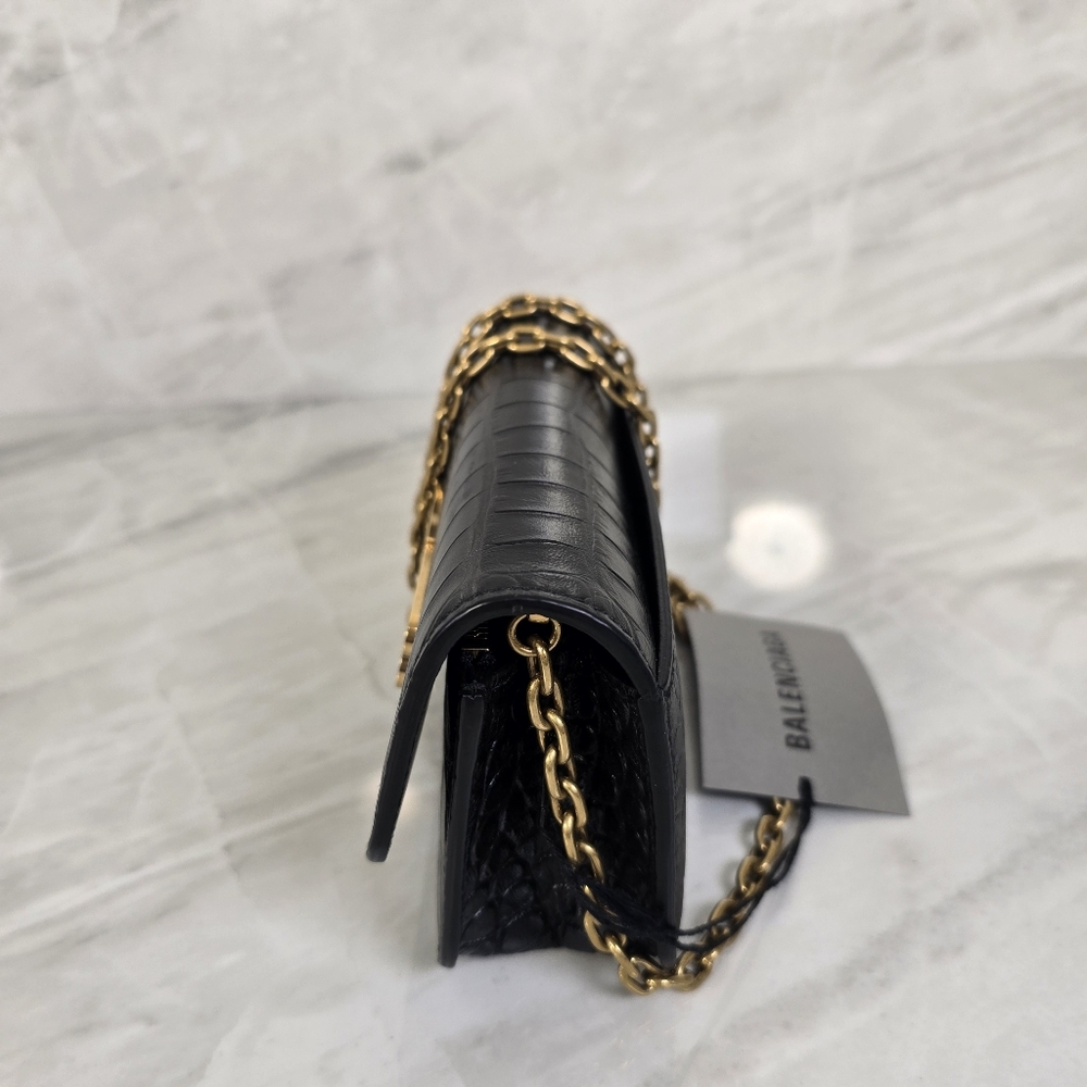 Balenciaga XS Gossip Croc Embossed Crossbody Bag - Picture 3 of 11